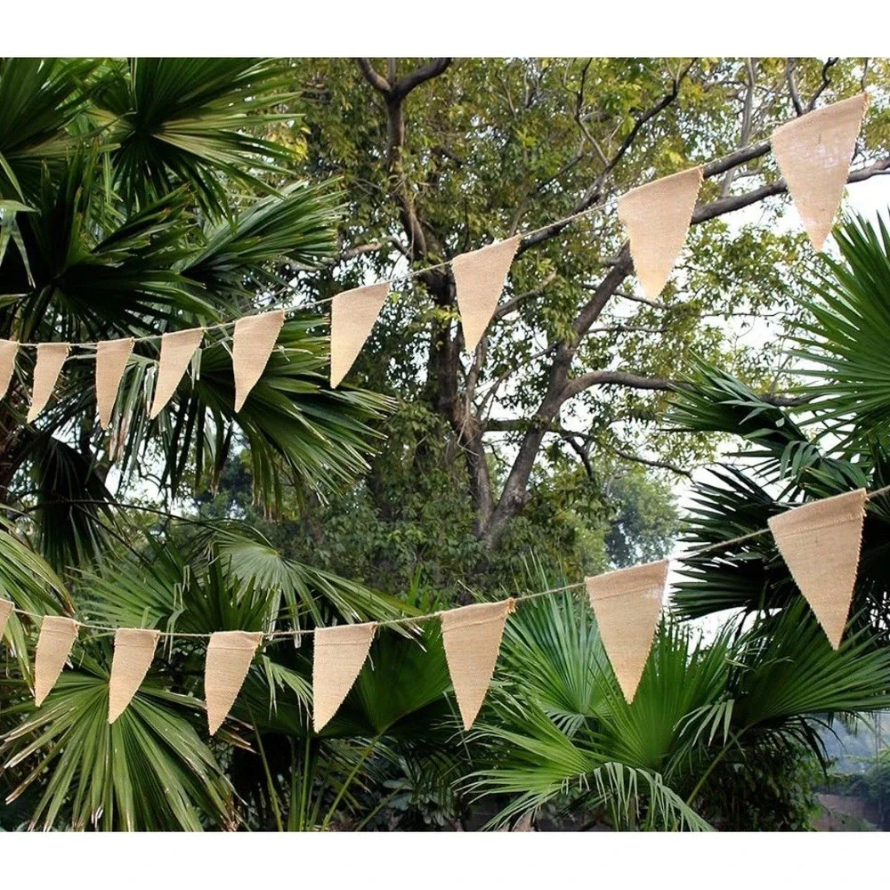 24 Pcs Burlap Banner 7
